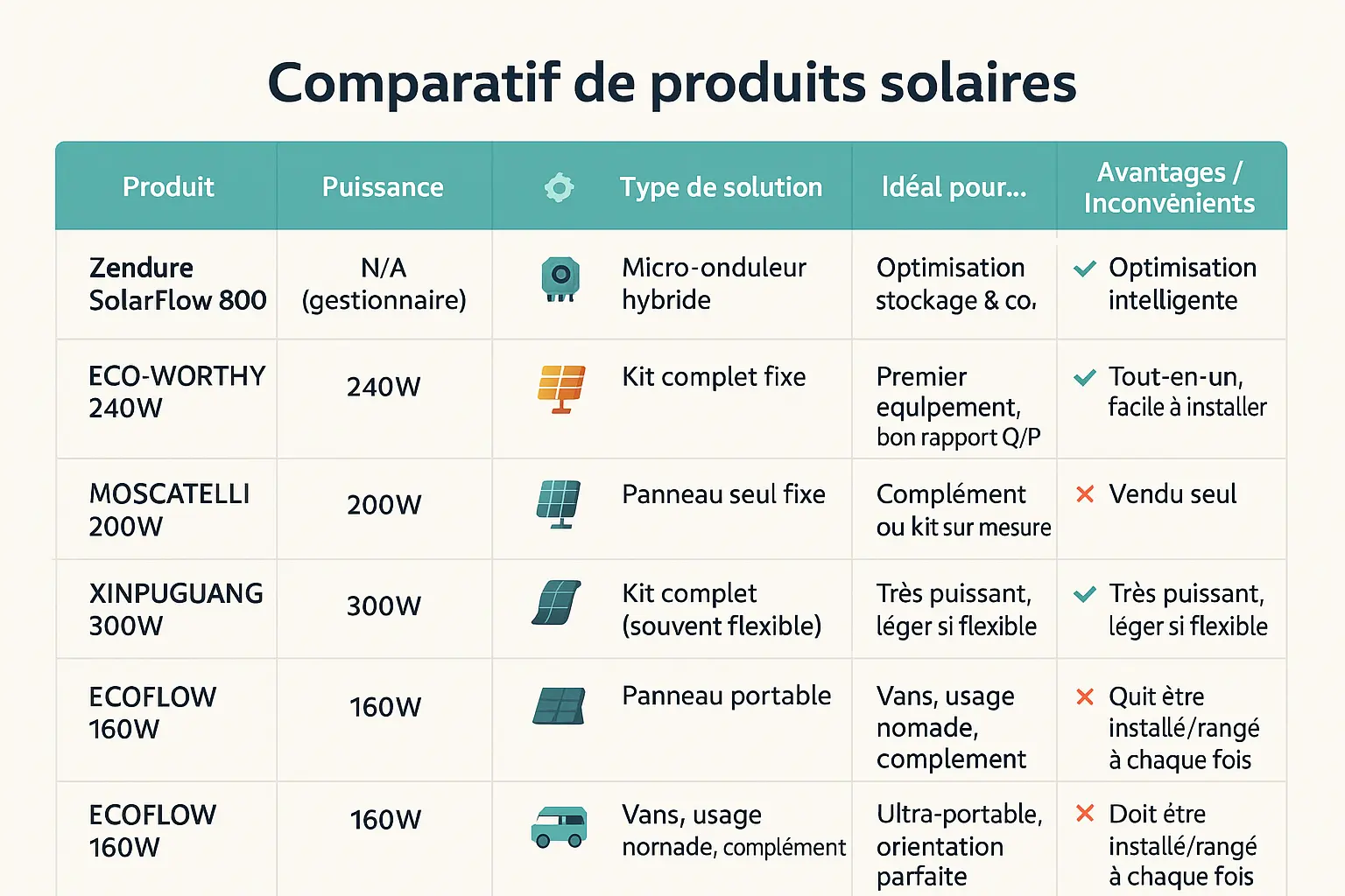 Comparatif des kits solaires pour camping-car
